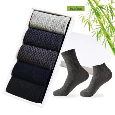 সেমি লং ০৫ জোড়া Formal Plain মোজা (এক বক্স) - WS 1002